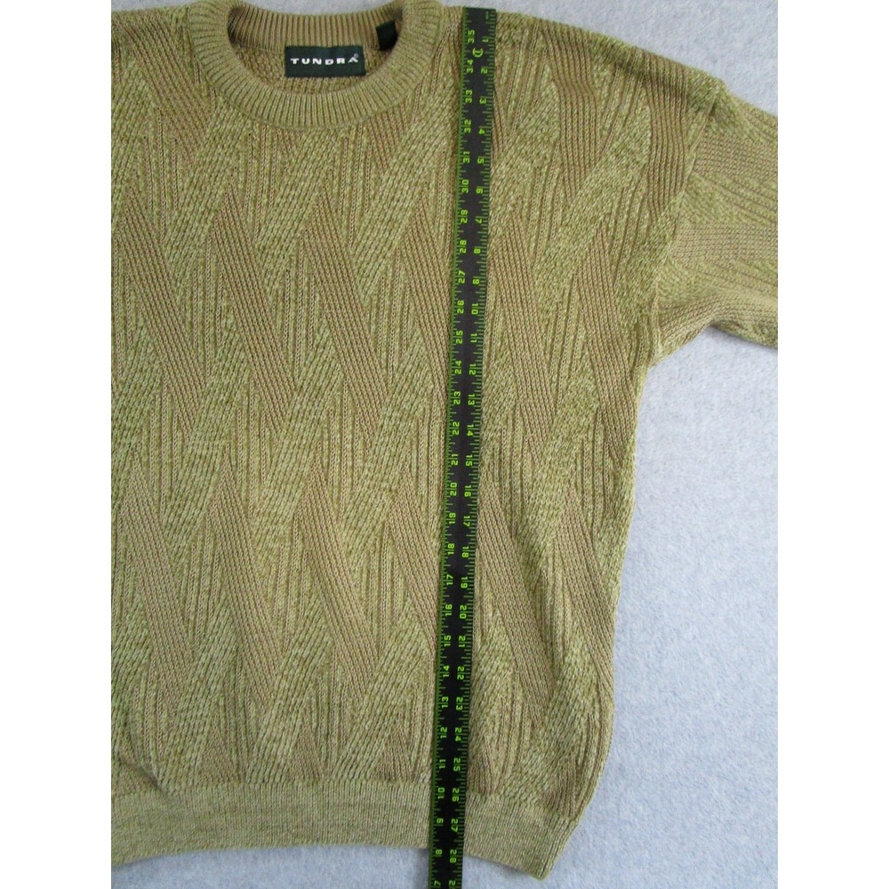 Vintage Tundra Sweater Mens Large Brown Textured Knit Pullover Canada 90s - Picture 7 of 8
